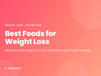 Best Foods for Weight Loss article cover on a pink gradient