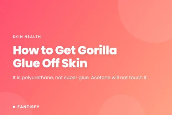 How to Get Gorilla Glue Off Skin article cover on a pink gradient