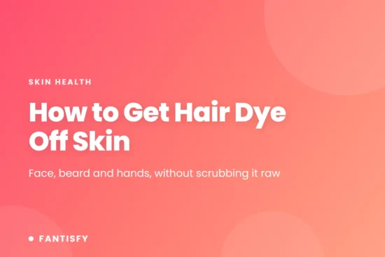 How to Get Hair Dye Off Skin article cover on a pink gradient