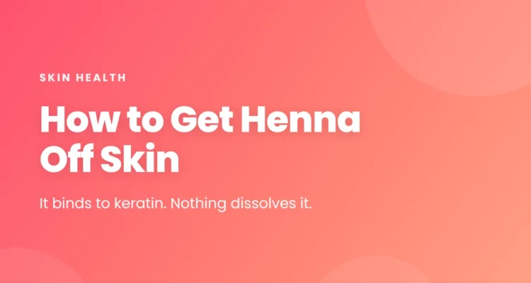 How to Get Henna Off Skin article cover on a pink gradient