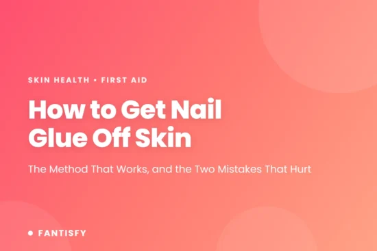 How to Get Nail Glue Off Skin article cover on a pink gradient