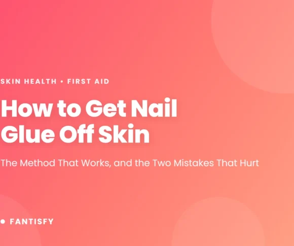 How to Get Nail Glue Off Skin article cover on a pink gradient