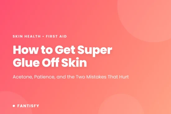 How to Get Super Glue Off Skin article cover on a pink gradient