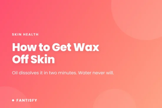 How to Get Wax Off Skin article cover on a pink gradient