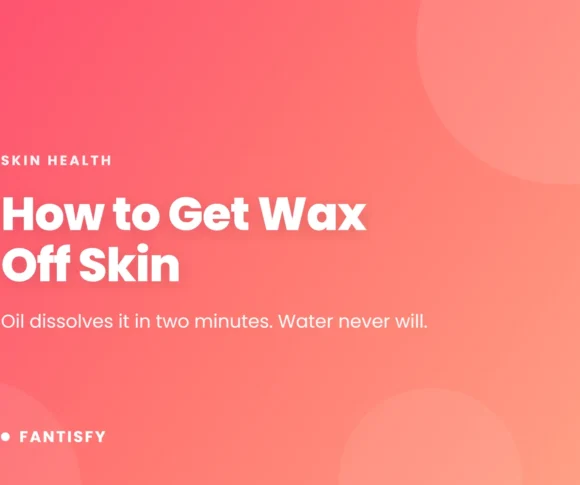 How to Get Wax Off Skin article cover on a pink gradient