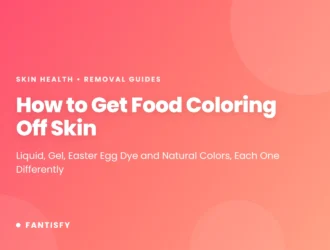How to get food coloring off skin: cool water and soap, baking soda for Easter egg dye, oil for gel colors and turmeric