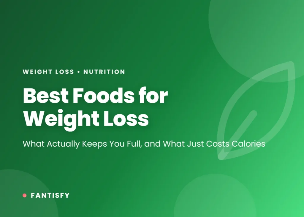 Best Foods for Weight Loss article cover on a pink gradient