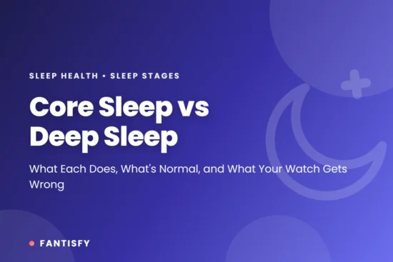 Core sleep vs deep sleep: light sleep stages N1 and N2 compared with slow-wave sleep N3, how much of each is normal, and why watches miscount them