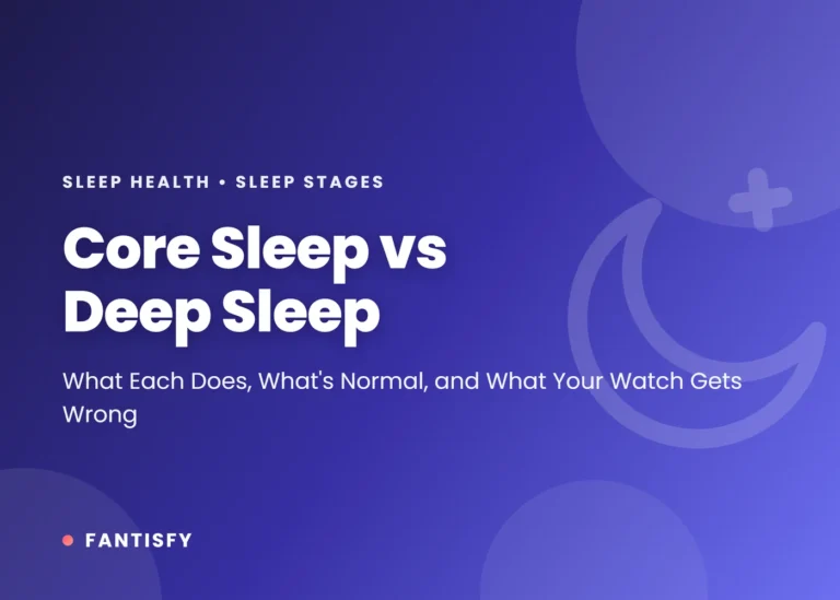 Core sleep vs deep sleep: light sleep stages N1 and N2 compared with slow-wave sleep N3, how much of each is normal, and why watches miscount them