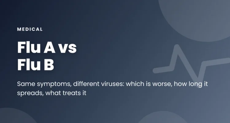 Flu A vs flu B: two different influenza viruses with the same symptoms, compared on severity, contagious period, testing, treatment and the flu shot