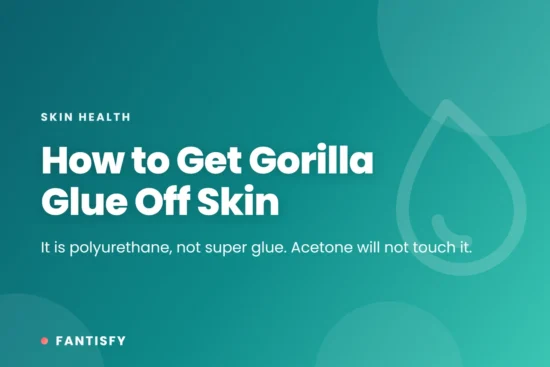 How to Get Gorilla Glue Off Skin article cover on a pink gradient