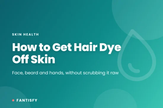 How to Get Hair Dye Off Skin article cover on a pink gradient