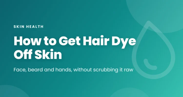 How to Get Hair Dye Off Skin article cover on a pink gradient