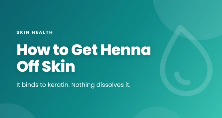 How to Get Henna Off Skin article cover on a pink gradient