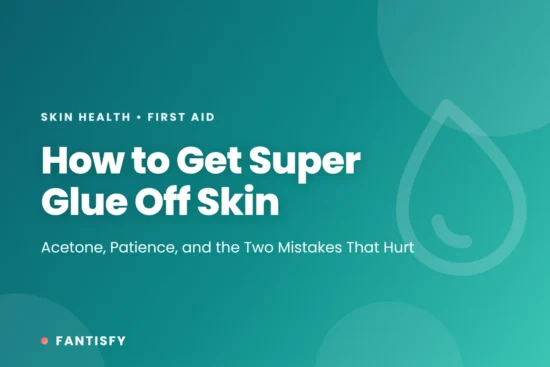 How to Get Super Glue Off Skin article cover on a pink gradient