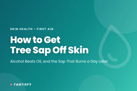 How to get tree sap off skin: alcohol beats oil, and the sap that burns a day later