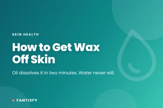How to Get Wax Off Skin article cover on a pink gradient