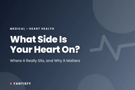 What side is your heart on: the heart sits in the center of the chest tilted to the left, why the heartbeat is felt on the left, dextrocardia, chest pain by side, and CPR hand position